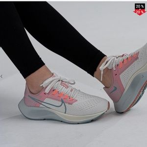 Nike Air Zoom Pegasus 38 Sneakers in Pink Glaze Crimson Bliss Ocean Cube